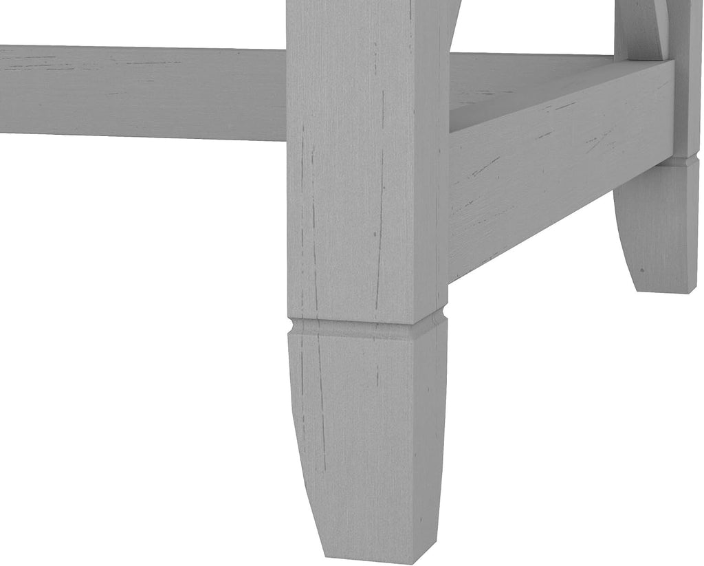 Bush Home Key West 60W Modern Farmhouse L Shaped Desk in Cape Cod Gray, 60-Inch Corner Computer Table for Home Office Workspace