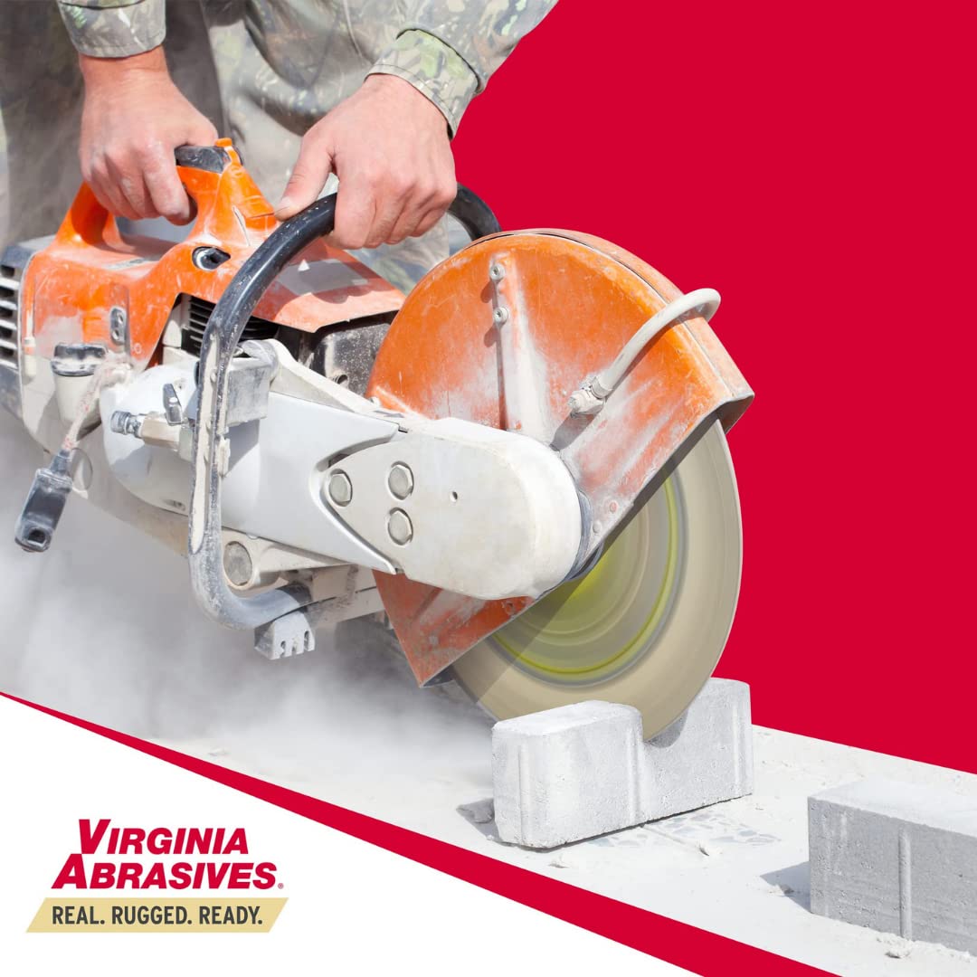 Virginia Abrasives 425-03074 - 1pc 14' Supreme Pro High Speed Diamond Blade - Concrete/Asphalt Cutter - Wet/Dry, Tough Grit, Asphalt Cutting - Evolutionary Design, 14' x .125'x1'/20mm-10mm Segments