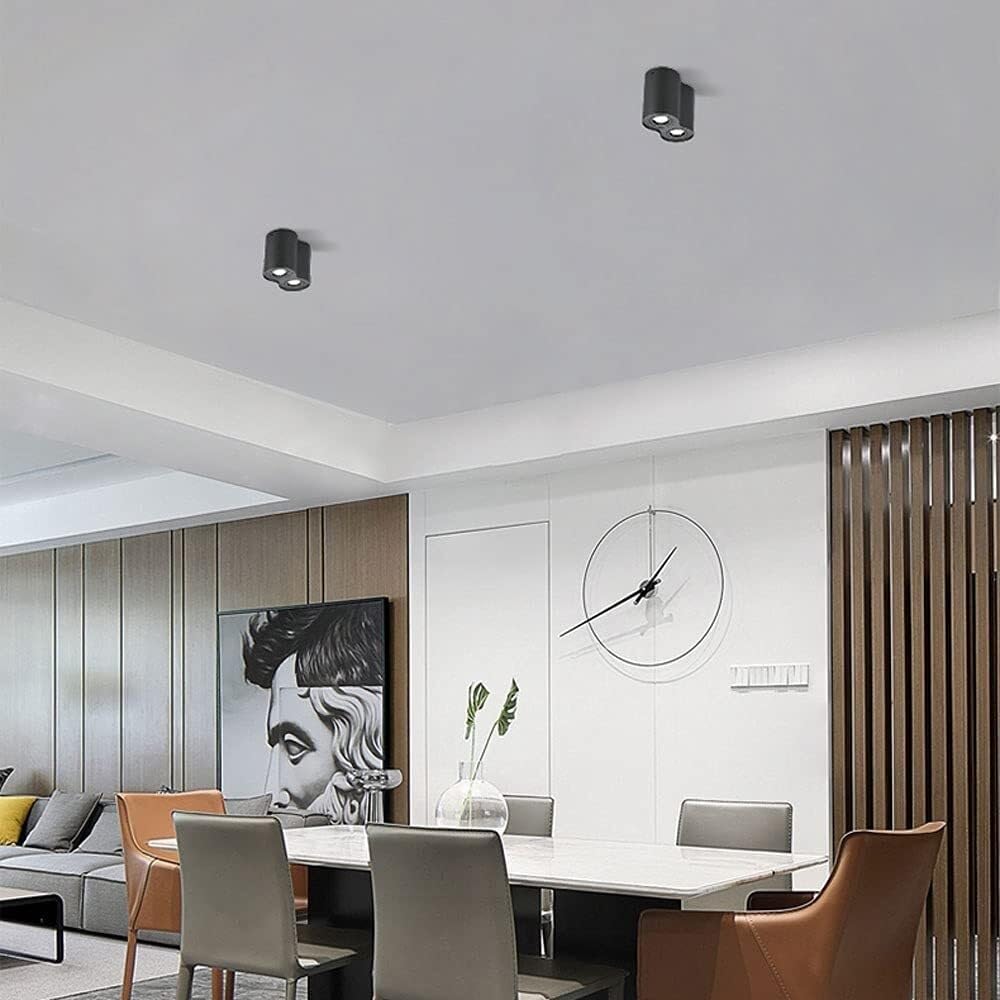 Modern LED Ceiling Mount Lamp Fixtures Adjustable Surface Mounted Ceiling Spotlight Indoor Directional Spot Lighting GU10 Spotlights for Commercial Household