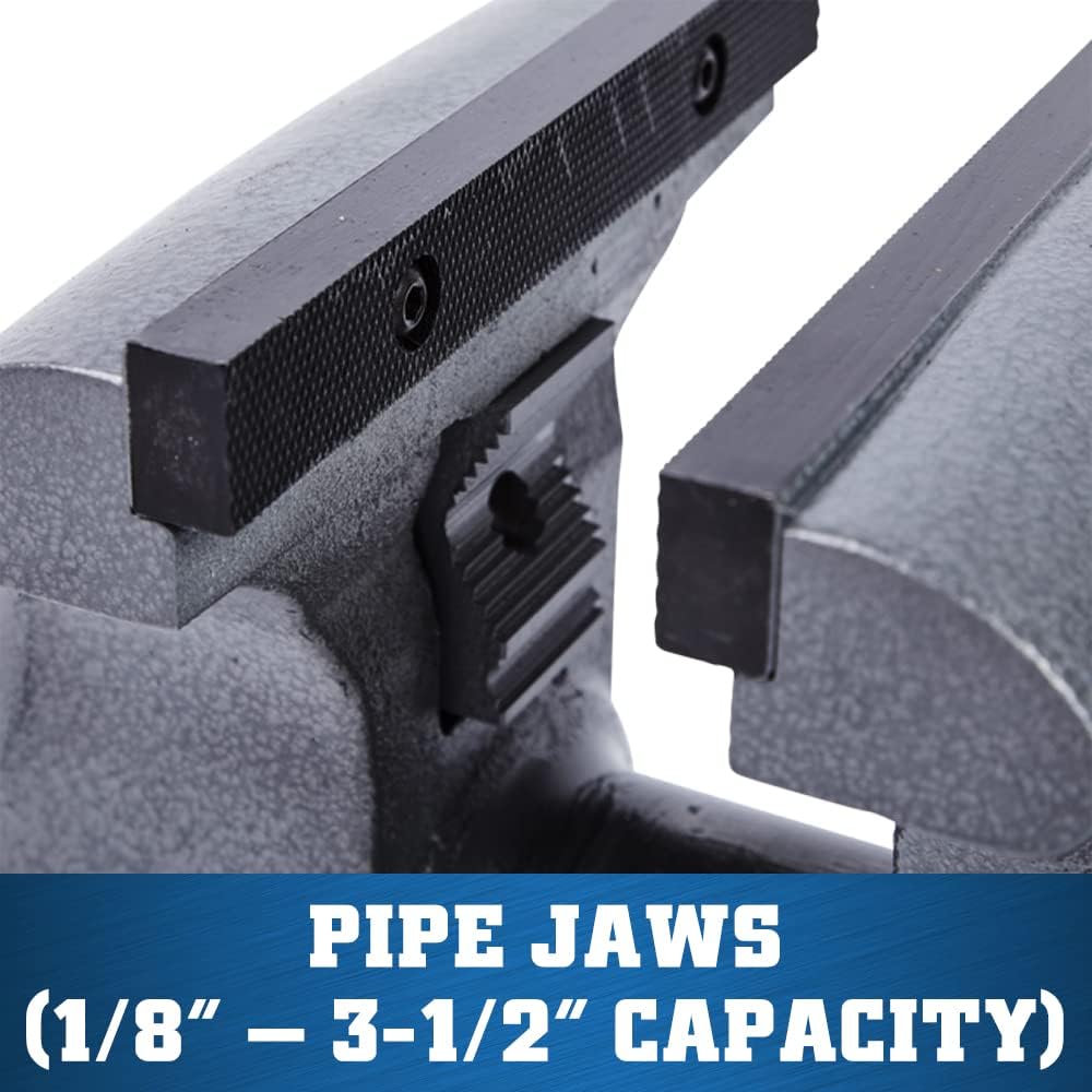 Wilton Tradesman Bench Vise, 8' Jaw Width, 6-3/4' Max Jaw Opening, 4-3/4' Throat (Model 1780A)