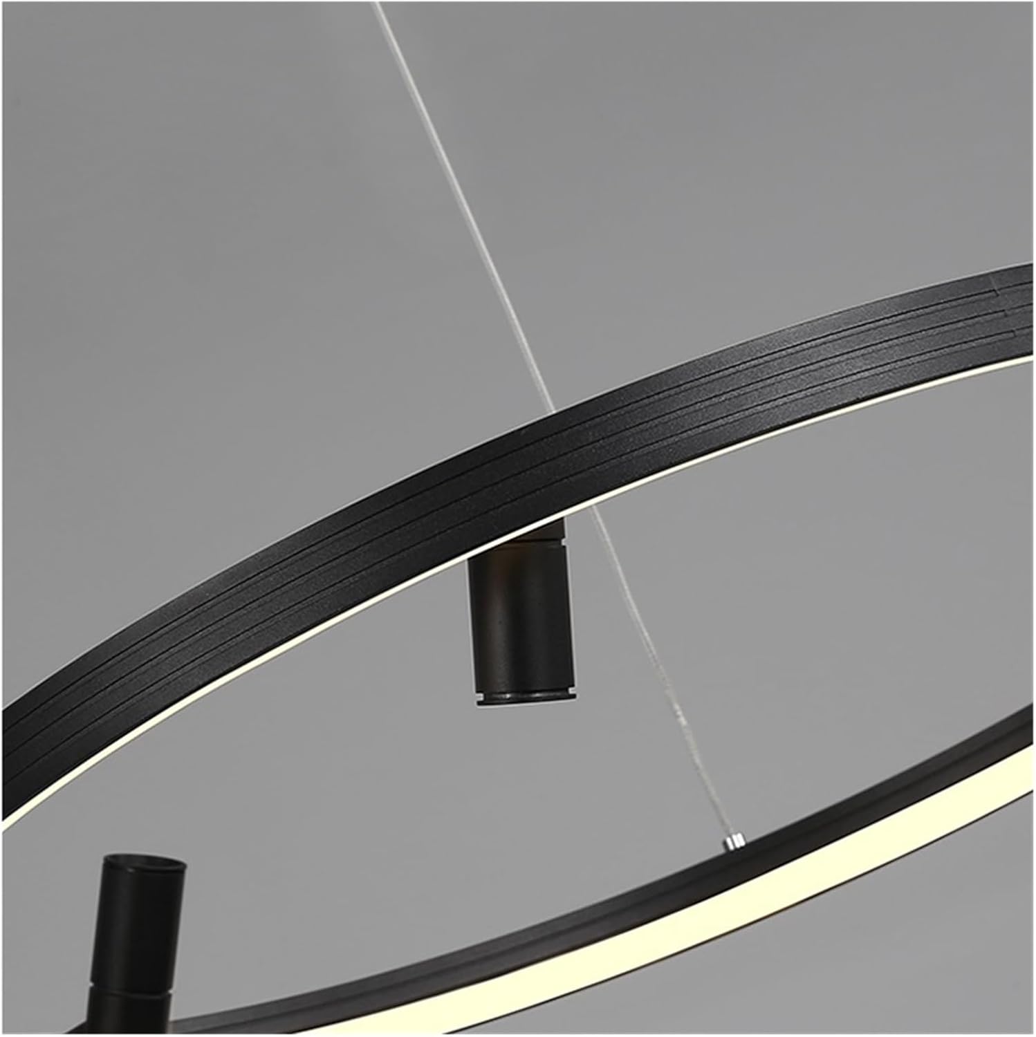 Remote Dimming Circle Modern LED Chandelier Lights Living Dining Room Pendant Bedroom Hall Lamps with Spotlight Indoor Lighting,Contemporary Dining Room