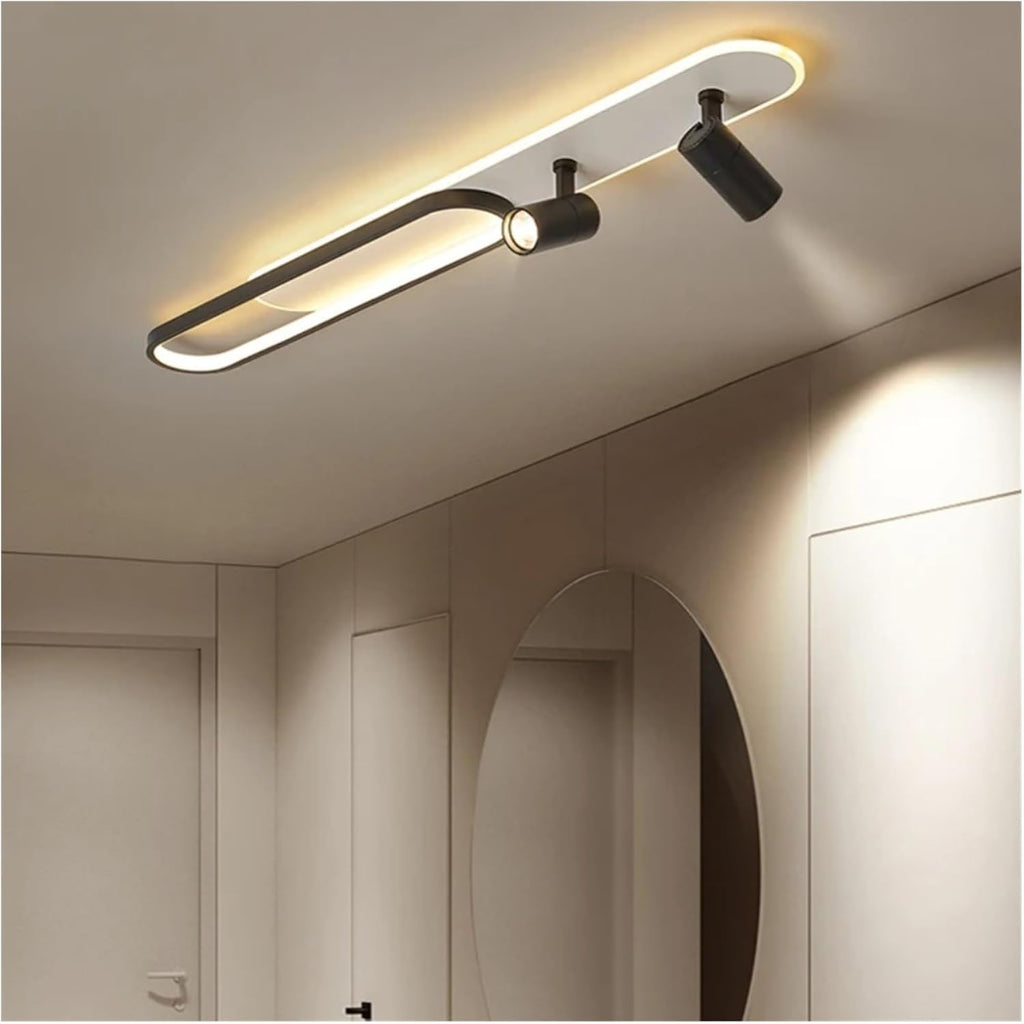 Modern Acrylic LED Ceiling Light with Remote Control, Spotlights for Living Room, Kitchen, Corridor - Stylish Indoor Lighting Fixture