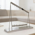 Large Newtons Cradle with 10 Balls, Newtons Cradle Balance Balls, Science Physics Desk Toys, Kinetic Orbital Newton Cradle Balance, for Office/Home Desktop Decoration/Stress Relief