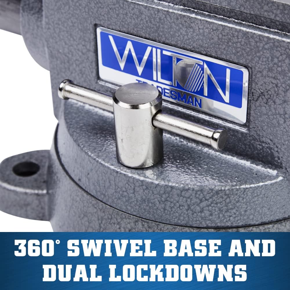 Wilton Tradesman Bench Vise, 8' Jaw Width, 6-3/4' Max Jaw Opening, 4-3/4' Throat (Model 1780A)