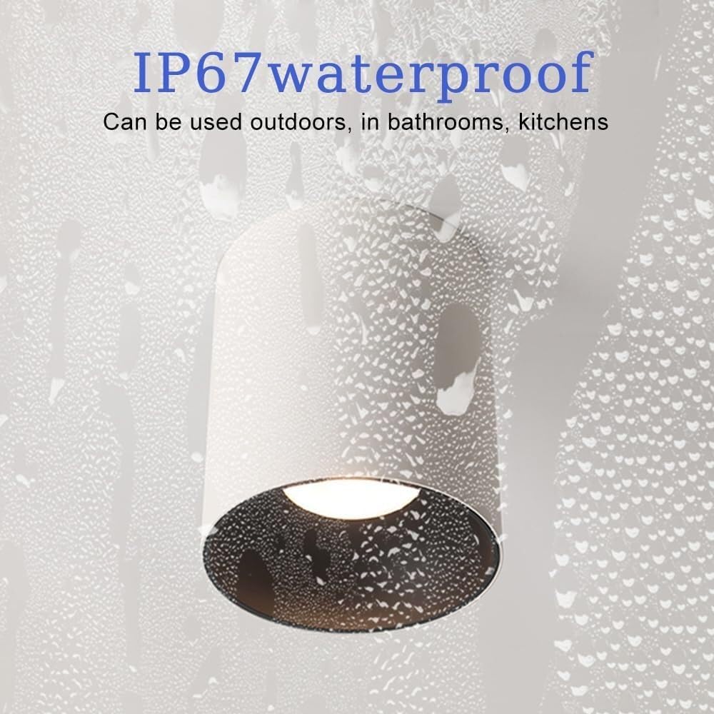 LED Ceiling Spotlight Indoor Cylinder, Modern Exposed Mounted Ceiling Lamp, White Aluminum Spot Light for Hallway Corridor Gallery Display Kitchen Living Room Dining Room Bedroom