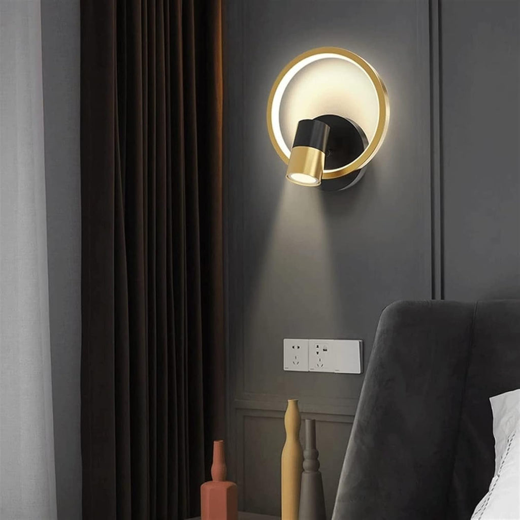 Modern Wall Lamp Bedside Reading Light Gold Rotatable Ceiling Spotlight Indoor LED Wall Sconce,for Home