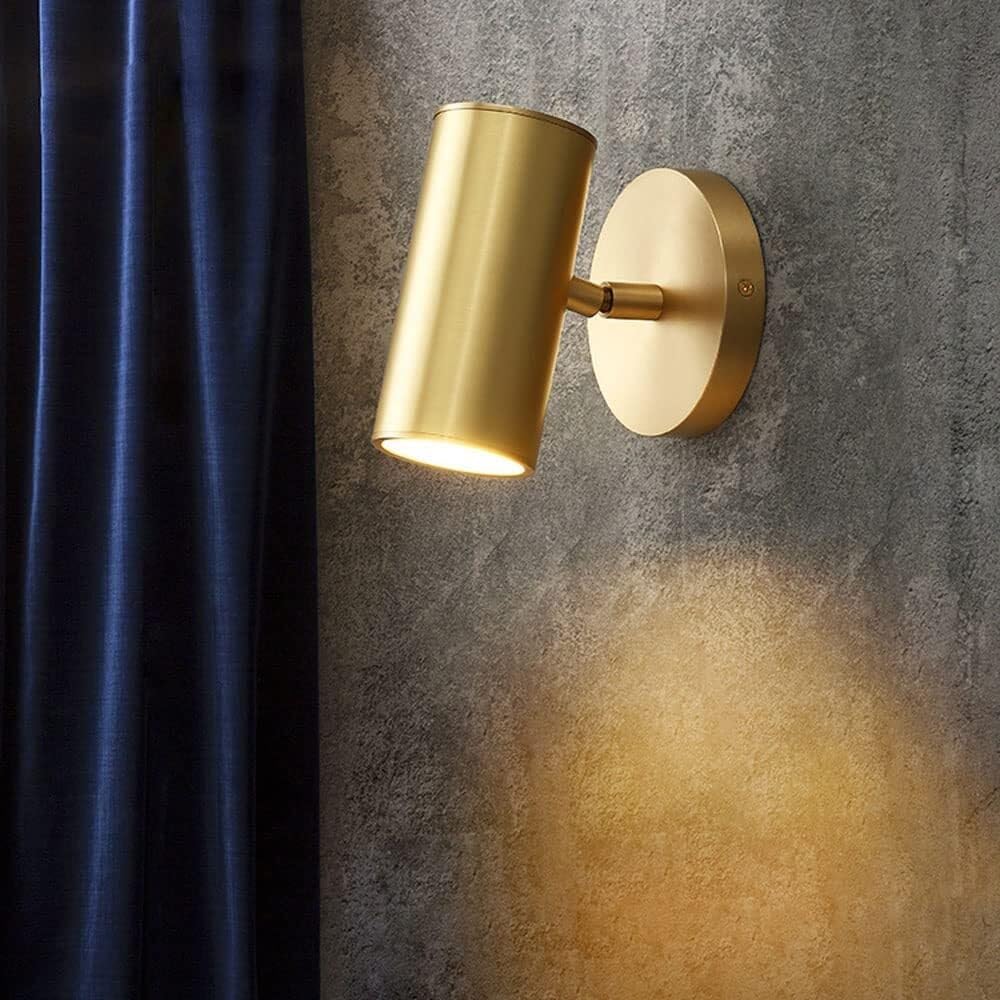 Copper Bedside Reading Wall Light Modern Brass Wall Lamp Spotlight Indoor LED Wall Sconce for Bedroom Living Room Study Room Dining Room Hallway Stairs Hall Restaurant Wall Lantern