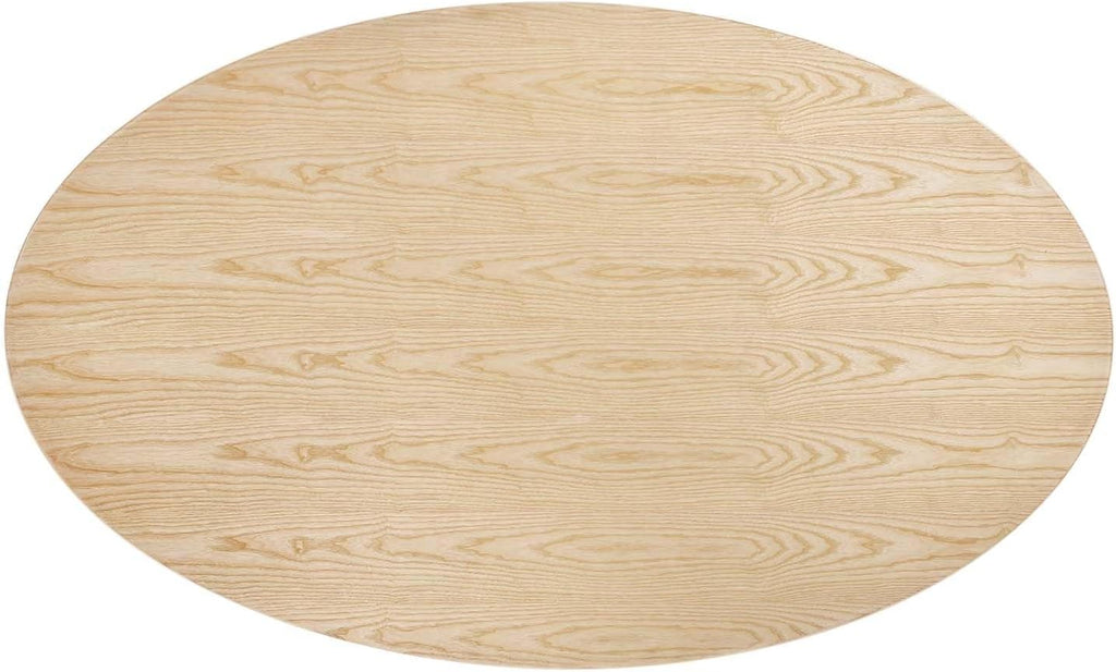 Modway Lippa Dining Table, 78', Gold Natural