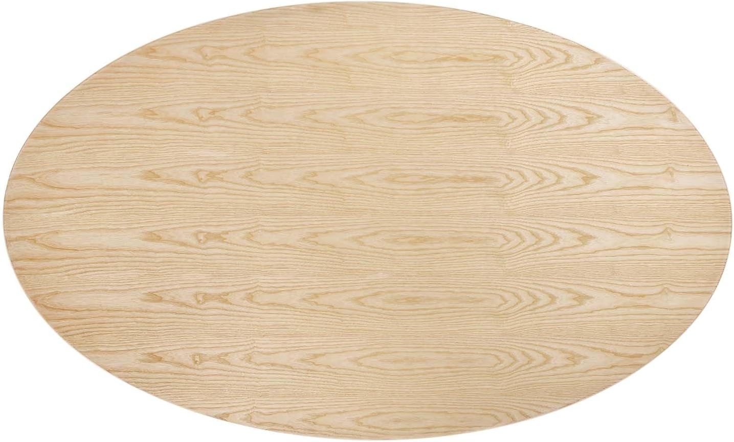 Modway Lippa Dining Table, 78', Gold Natural