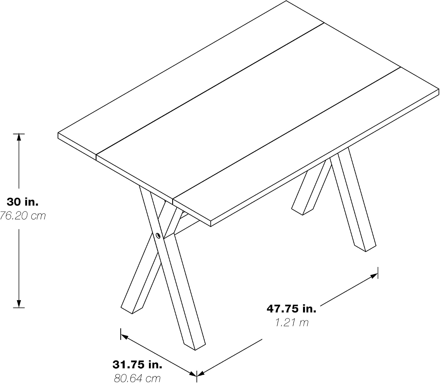 OSP Home Furnishings Albury Farmhouse-Style Flip Top Table with Two-Tone Finish, Antique White Base and Wood Stain Top