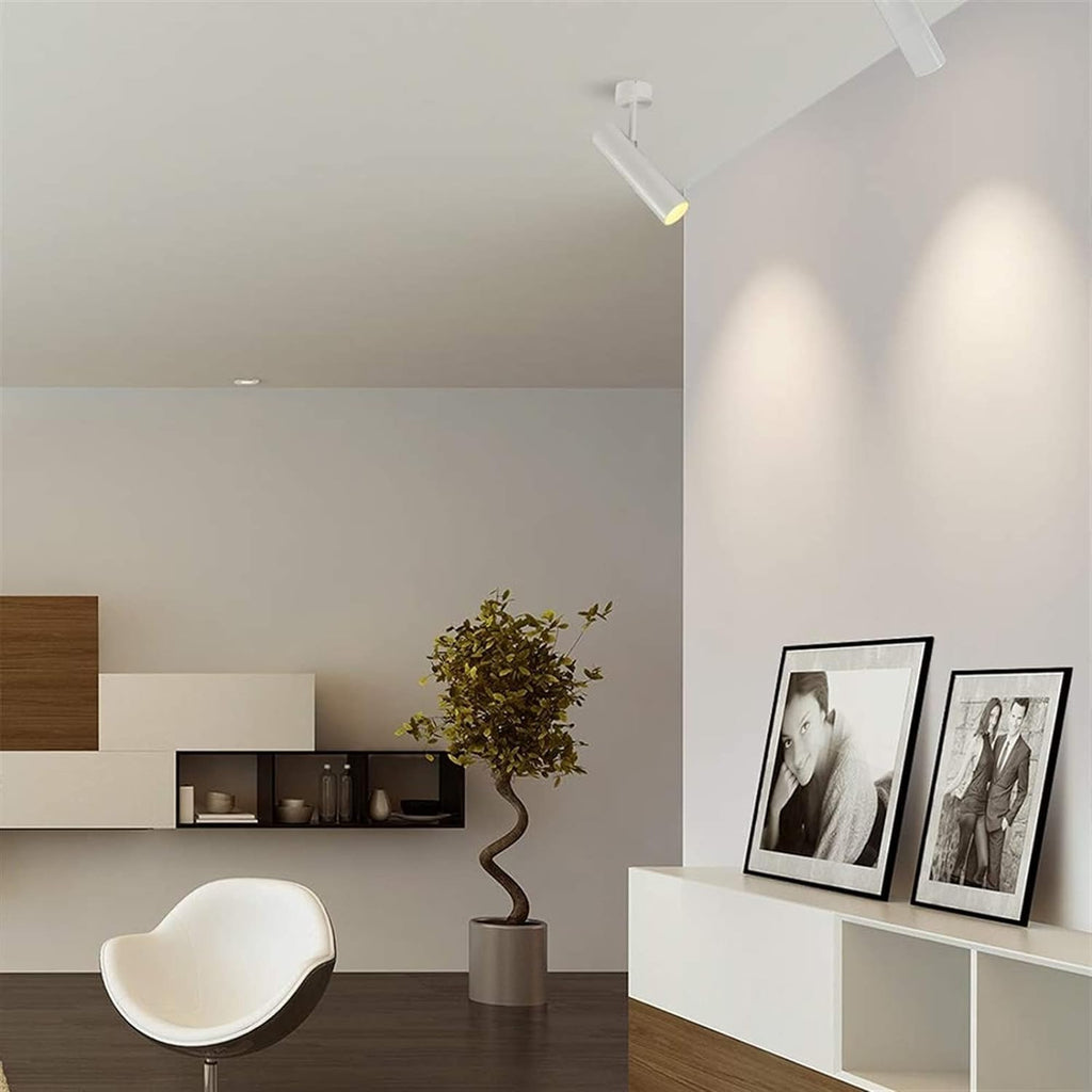 European Wall Light LED Aluminum Ceiling Spotlight Indoor COB Anti Glare Lamp 360 Angle Rotation Wall Spot Lihgting Compatible Long LED Lights,