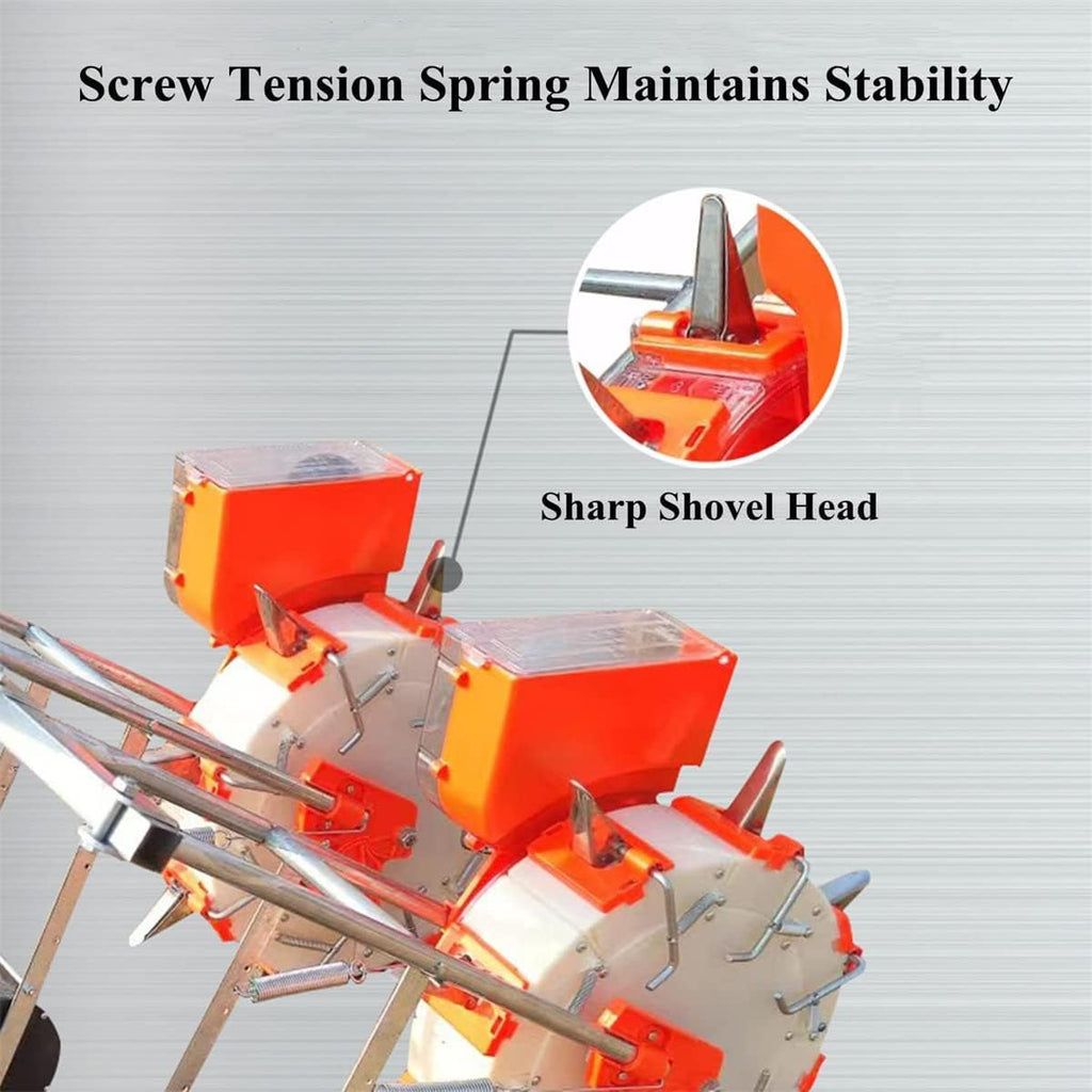 Portable Manual Seeder, Double Row Sowing Spreaders Hand-Push Roller Seeder Garden Seeder Fertilizer Applicator Visible New Automatic Small On-Demand Player,8 Mouths (7 Mouths