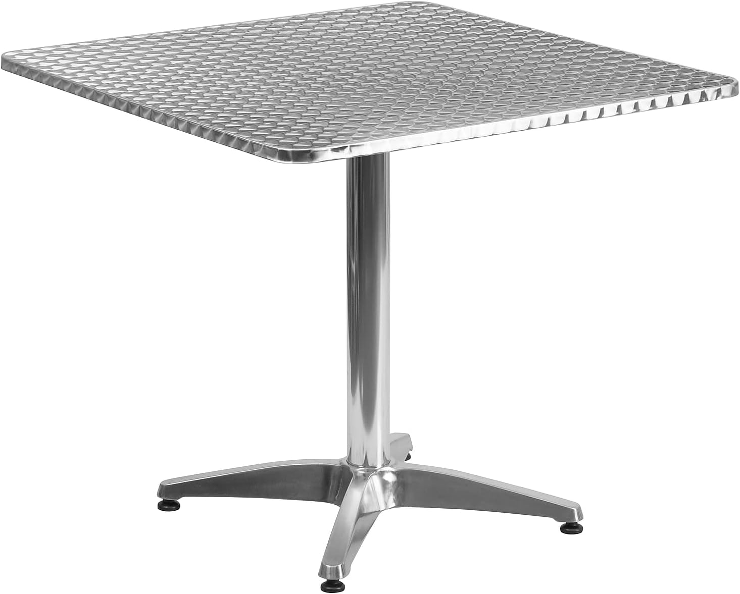 Flash Furniture Mellie Commercial Grade 31.5' Square Aluminum Indoor-Outdoor Table with Base