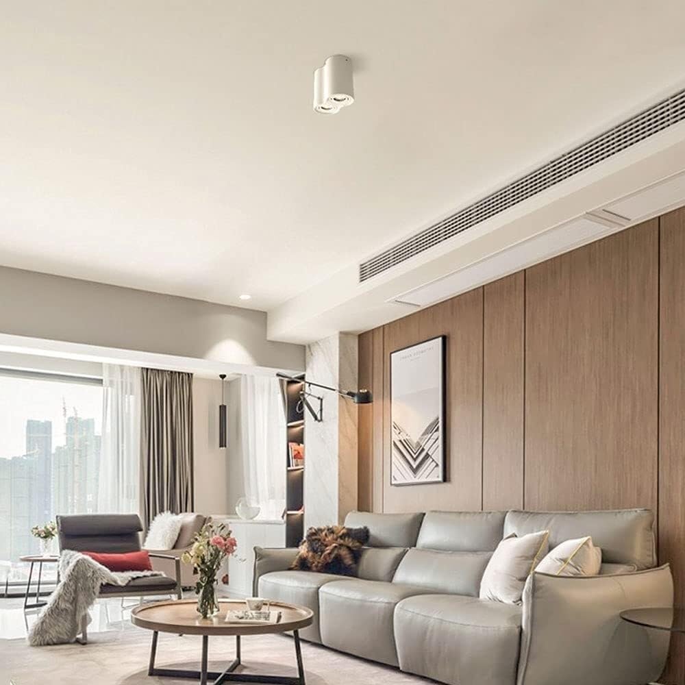 Modern LED Ceiling Mount Lamp Fixtures Adjustable Surface Mounted Ceiling Spotlight Indoor Directional Spot Lighting GU10 Spotlights for Commercial Household