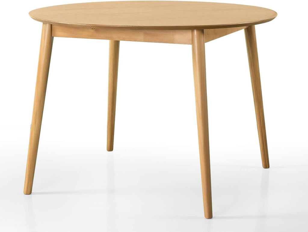 Zinus Jeffrey 42 Inch Wood Dining Table, Solid Wood Kitchen Table, Table Only, Easy Assembly