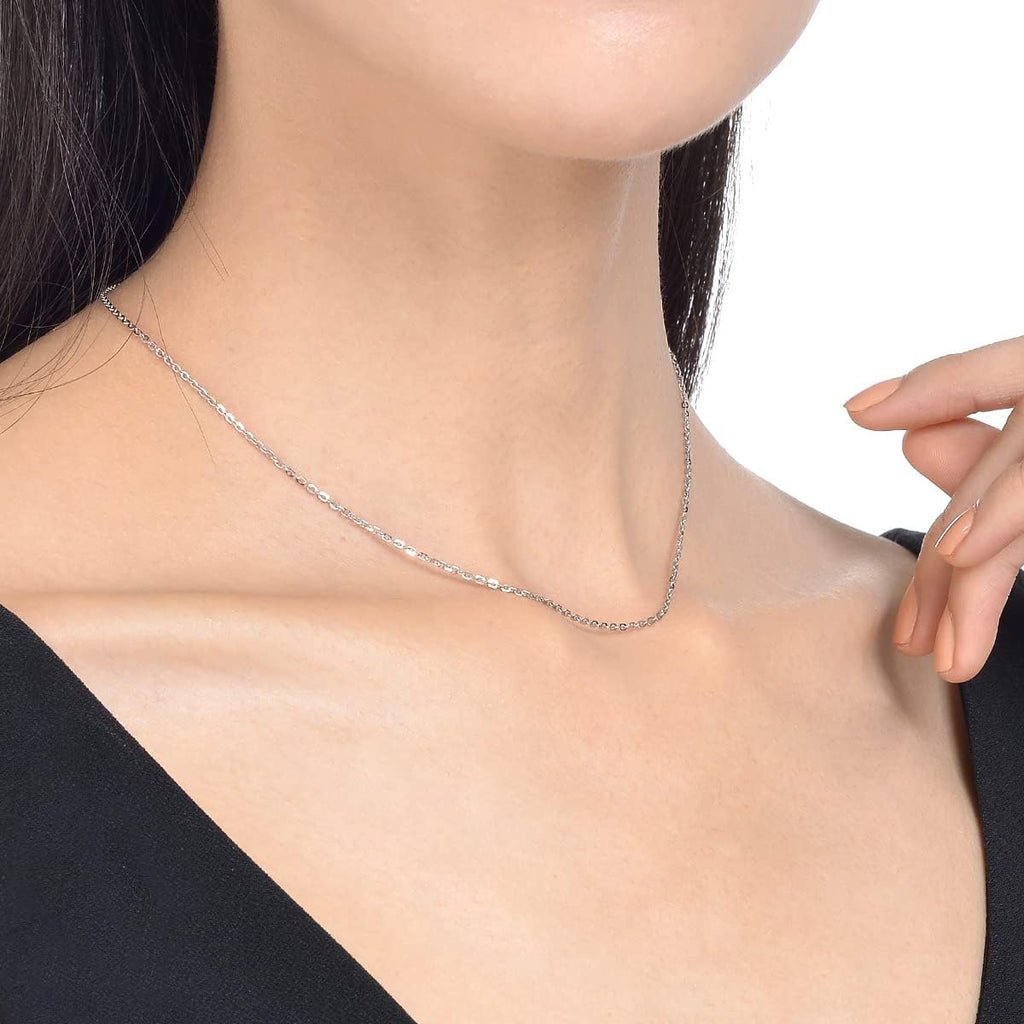 CHOW SANG SANG 18K Solid Gold Cable Chain Necklace for Women 60929N