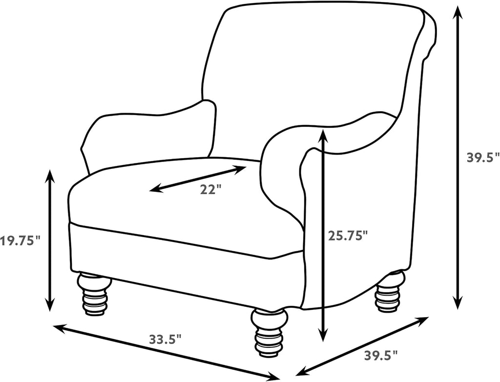 Coaster Home Furnishings - Glenn - Wood - Upholstered Accent Chair with English Arms, Houndstooth Check Pattern, Turned Legs and Attached Cushions - Living Room - Blue - 903093
