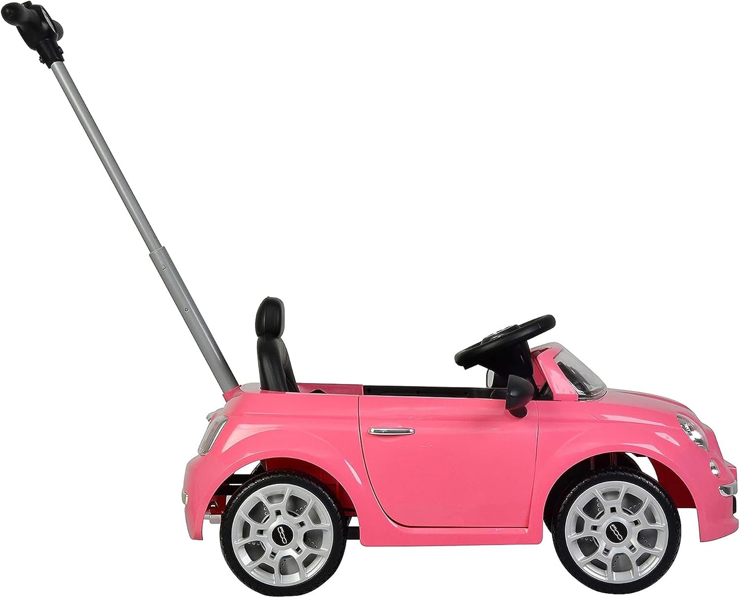 Best Ride On Cars Fiat 500 Push Car, Pink, Large