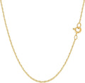 Jewelry Affairs 14k Yellow Real Solid Gold Rope Chain Necklace, 0.9mm