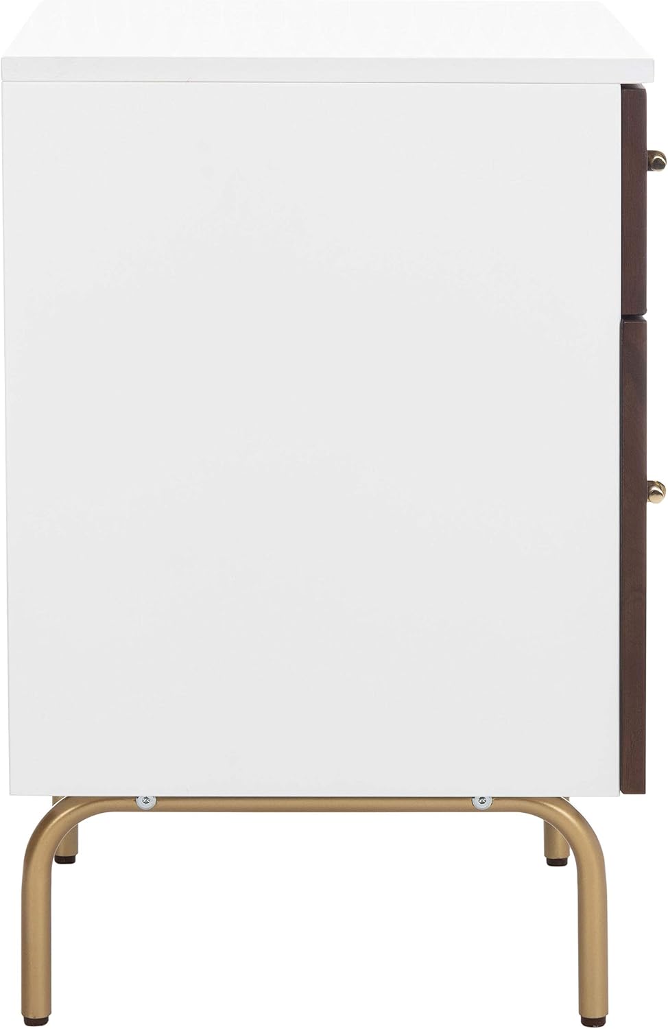Safavieh Home Genevieve Modern Walnut and White Mahogany 2-drawer Nightstand
