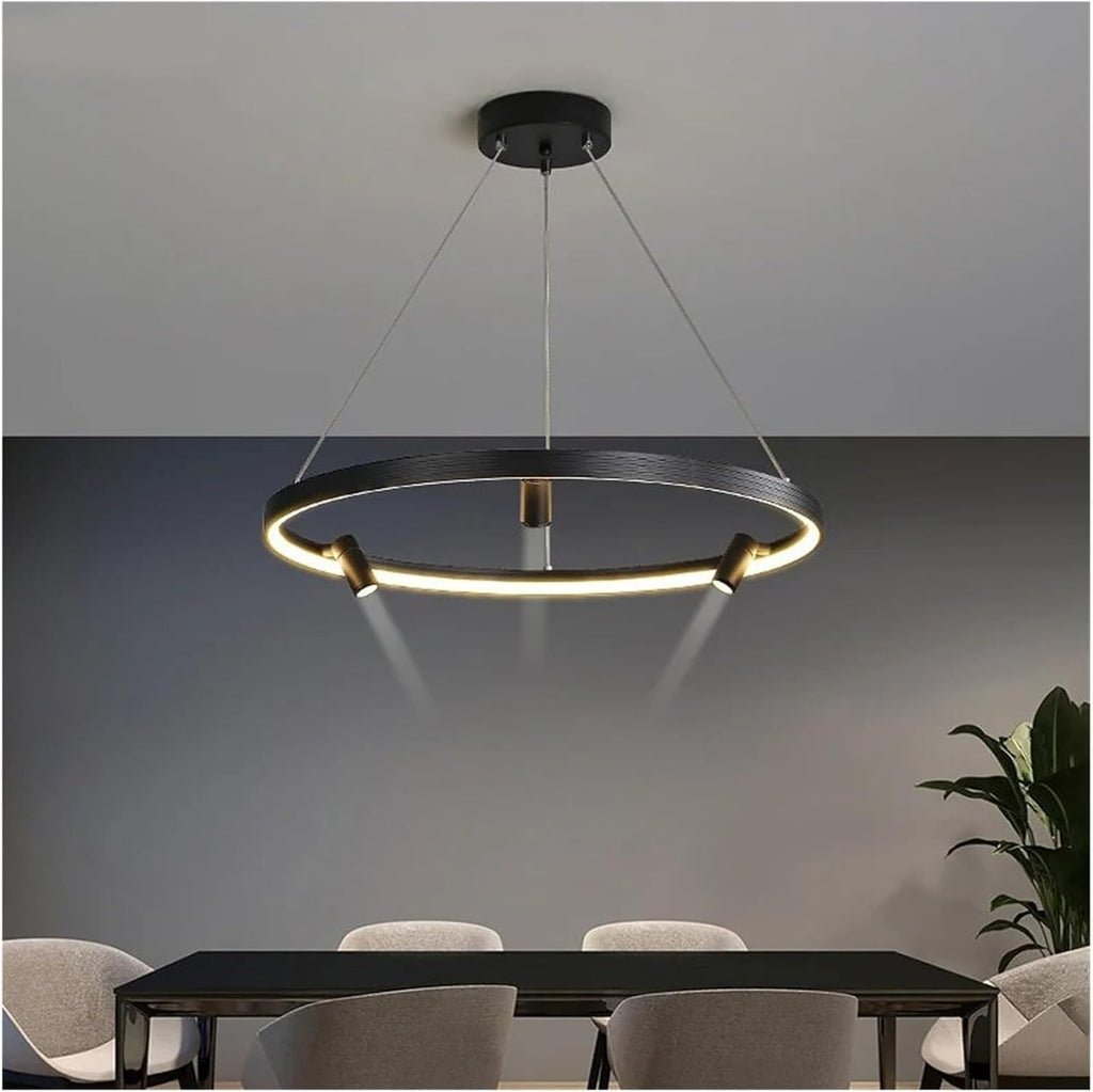 Remote Dimming Modern LED Chandelier Lights Living Dining Room Pendant Bedroom Hall Lamps Spotlight Indoor Lighting, Fixtures T-256(80cm)