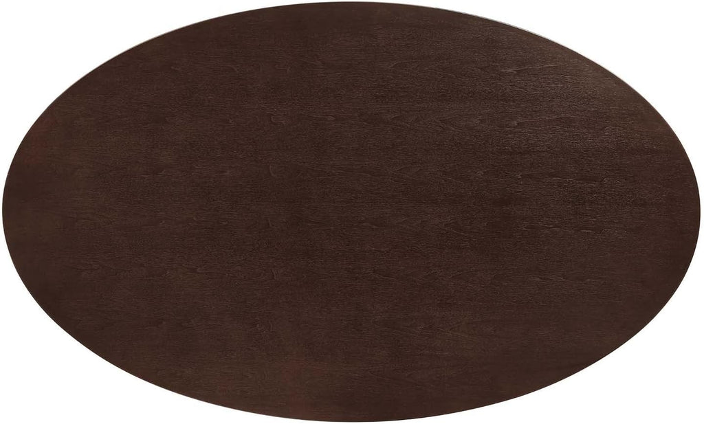 Modway Lippa Dining Table, 78', Black Cherry Walnut
