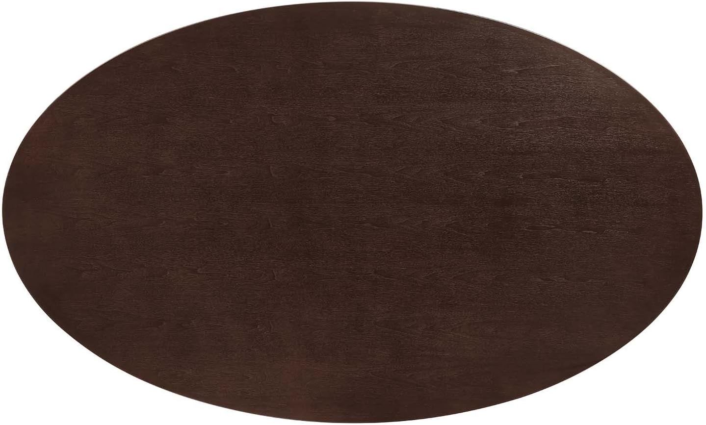 Modway Lippa Dining Table, 78', Black Cherry Walnut