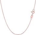 Jewelry Affairs 14k Rose Gold Cable Link Chain Necklace, 1.1mm