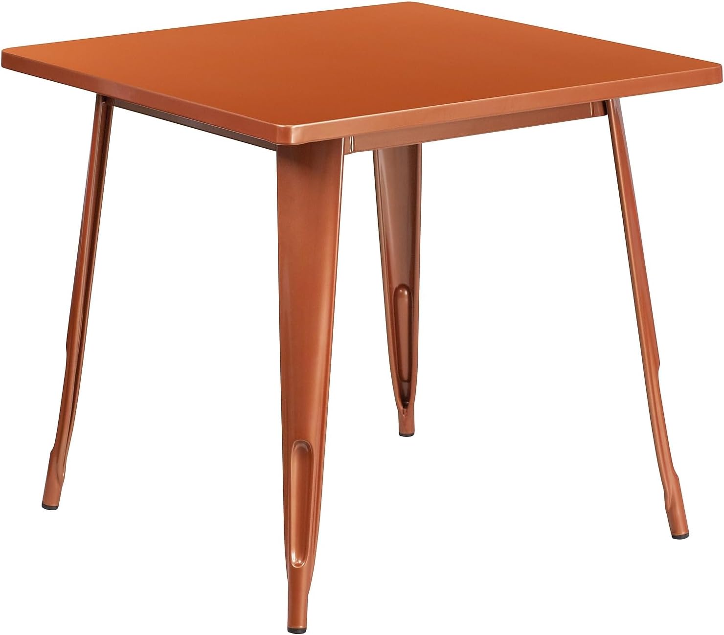 Flash Furniture Felix Commercial Grade 31.5' Square Copper Metal Indoor-Outdoor Table