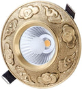 10W LED Ceiling Spotlight, Indoor LED Recessed Downlight, Modern Ceiling Lights with Brushed Brass Engraved Finish for Hallway Corridor Gallery Kitchen Living Room Bedroom