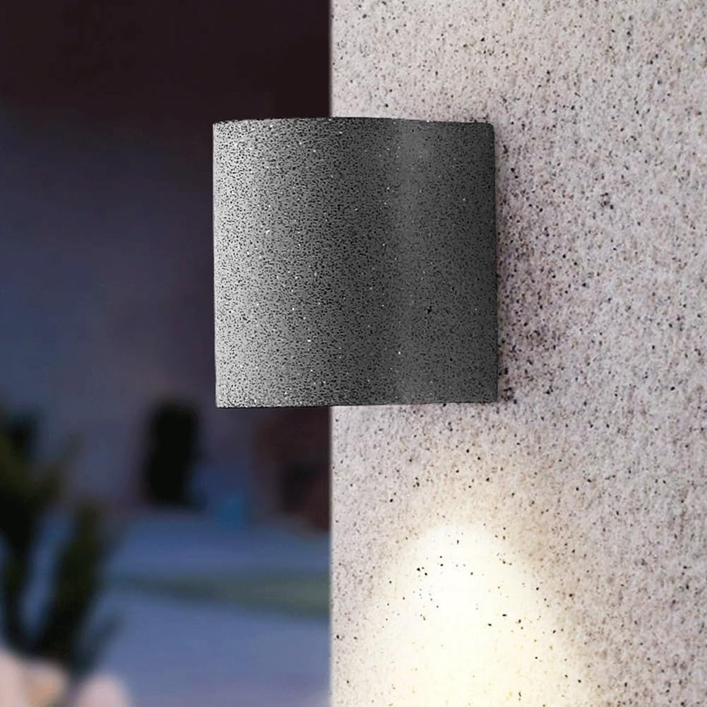 Wall Sconces Industrial Cylindrical Cement Wall Light MI-NI Up Down Wall Spotlights Indoor Wall Mounted Lighting Fixture Compatible with Living Room,Chandelier Oldsix-66