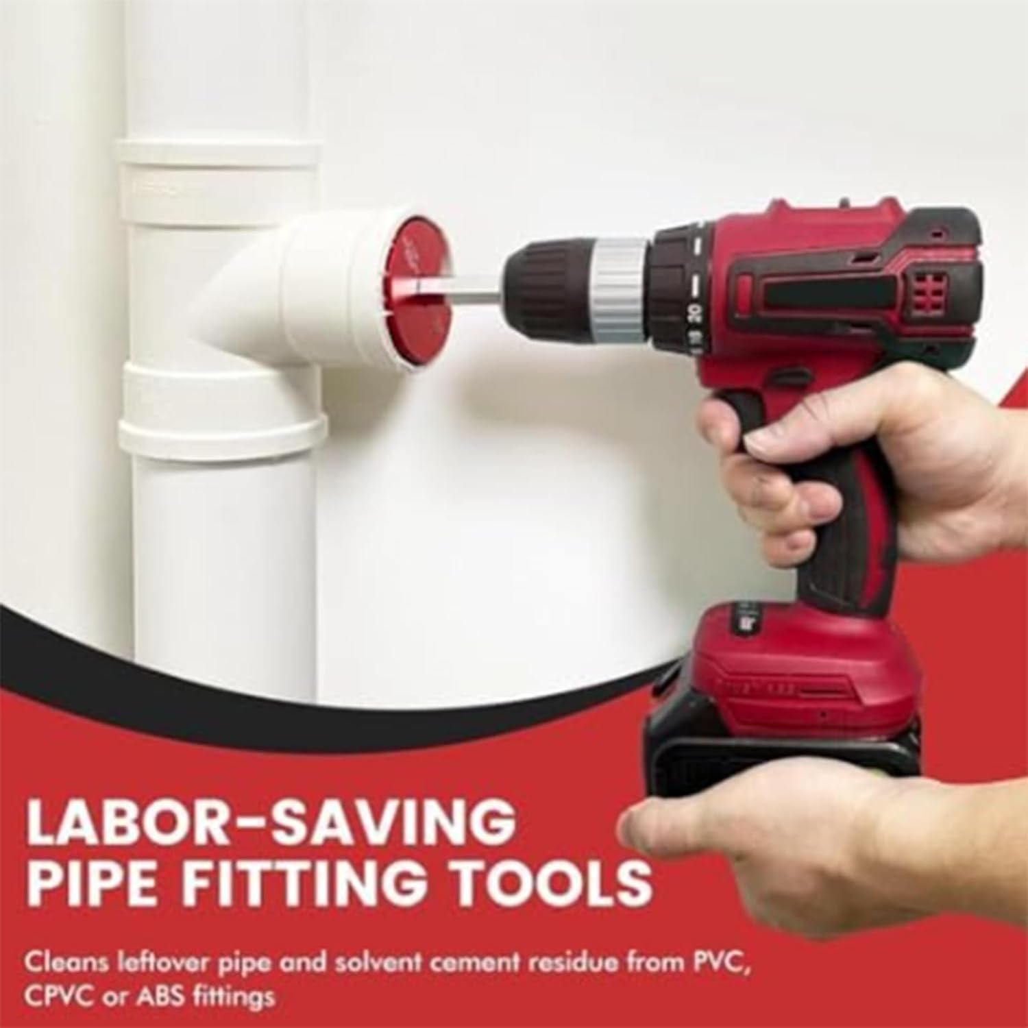 PVC Pipe Expander Kit, Pipe Deburring Tool and Bushing Protector, Suitable for Plumbing and Electrical Applications.