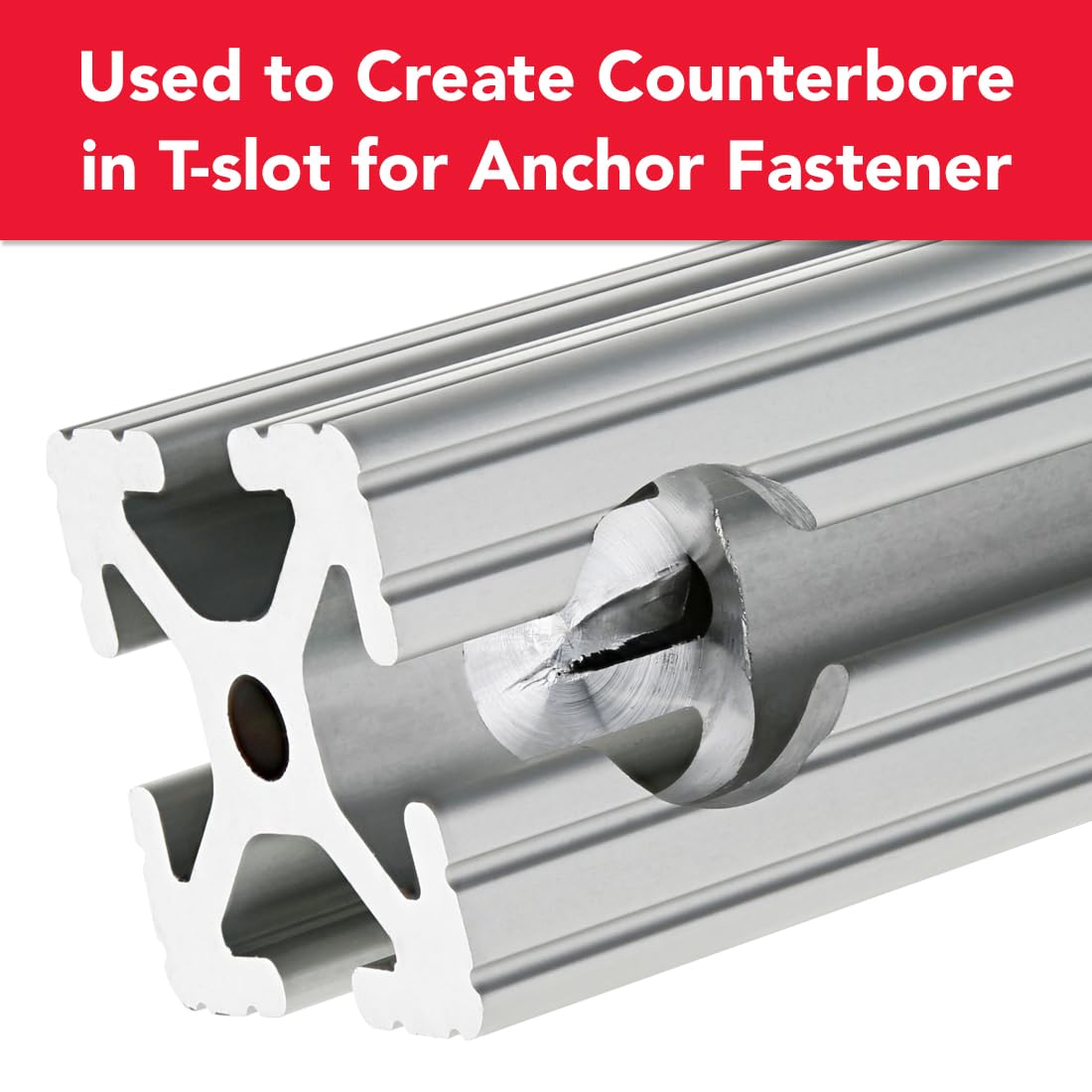 8020, 6060, 15 Series 13/16' Counterbore Cutter High Speed Steel Drill Bit 80/20 Aluminum T-Slot Extrusion Tool