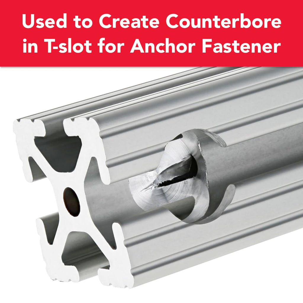 8020, 40-6060, 40 Series 20mm Counterbore Cutter High Speed Steel Drill Bit 80/20 Aluminum T-Slot Extrusion Tool