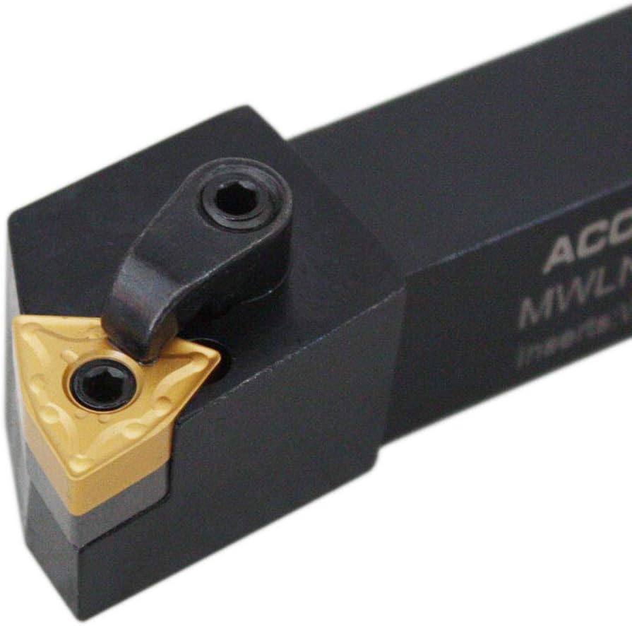 Accusize Industrial Tools 3/4'' by 4-1/2'' Oal Mwlnr-12-4c Toolholder with 10 Pcs Wmng432 Carbide Inserts, 2316-0008ins2