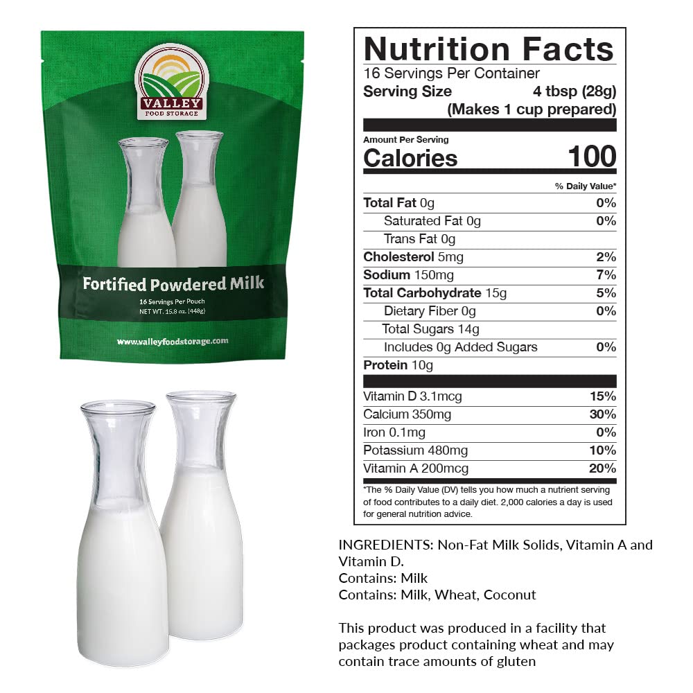 Valley Food Storage Premium Protein Bucket | Freeze Dried Meat & Dairy | 85 Servings, 1,052g Protein | Emergency Food Supply with 25 Year Shelf Life | Prepper Food for Camping & Long-Term Storage