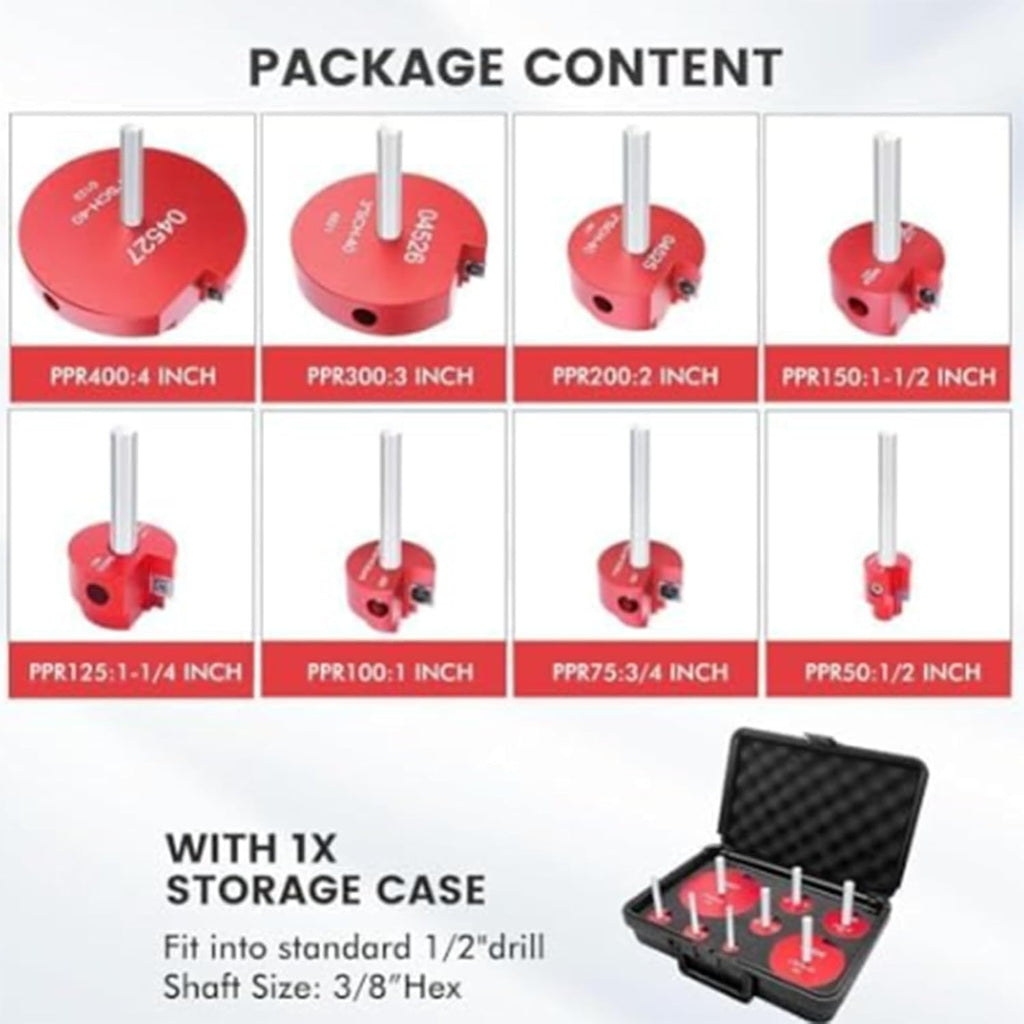 PVC Pipe Expander Kit, Pipe Deburring Tool and Bushing Protector, Suitable for Plumbing and Electrical Applications.