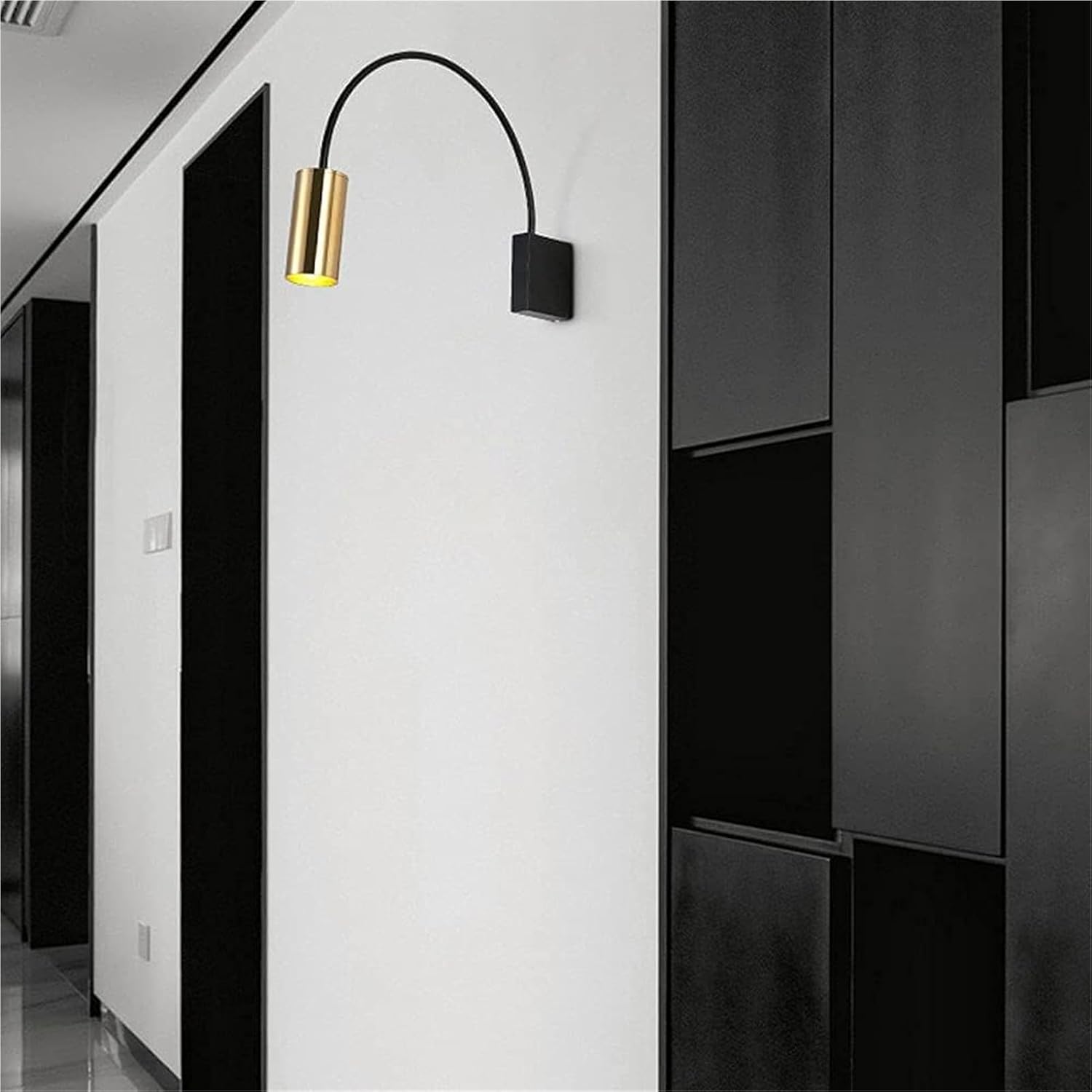 Wall Lamp Modern Wall Light d Tube Metal Shade Black Bedroom Bedside Lamp Headboard Spotlights Indoor Wall Wash Lamps for Living Room Study Stairs Decorative Lighting Fixture