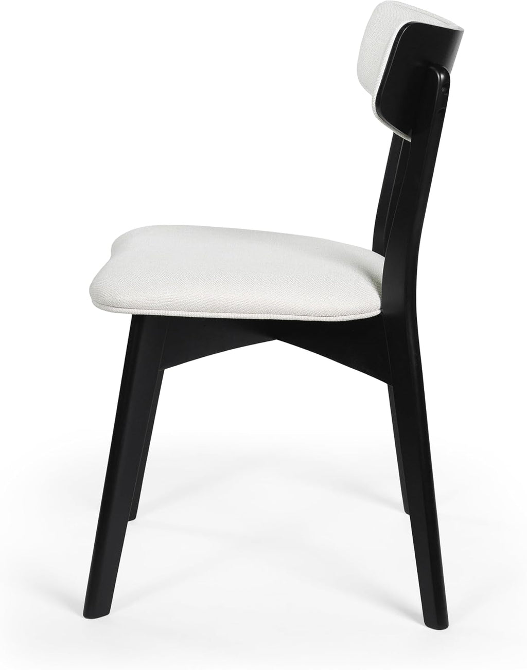 Chazz Upholstered Dining Chairs- Light Beige/Matte Black (Set of 2)
