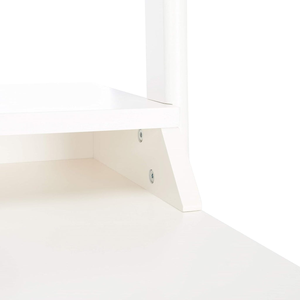 Safavieh Home Collection Pamella White 2-Shelf Leaning Desk