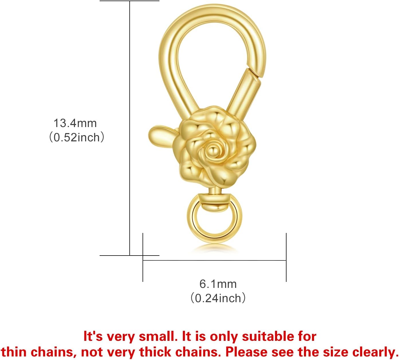 14K Gold 1'/2'/3' Necklace Bracelet Extender Chain with Different Clasp, Necklace Extender Gold 14K, Durable Removable Gold Chain Extender, Bracelet Extender 14K Gold, Gold Extension Chain for Necklace Anklet
