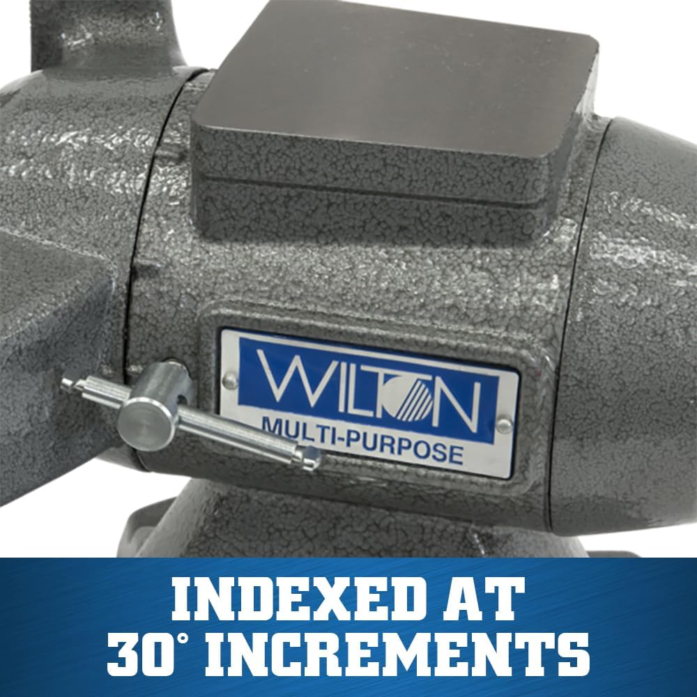 Wilton Multi-Purpose Bench Vise, 5-1/2' Jaw Width, 5' Max Jaw Opening, 2-3/4' Throat (Model 550P)
