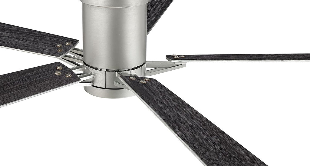 Craftmade 52' Wyatt Hugger Indoor/Outdoor Painted Nickel Finish Ceiling Fan, LED Light Kit (Optional), Remote Included, Smart WiFi Enabled with Voice Activation, works with Alexa & Smart Home Devices