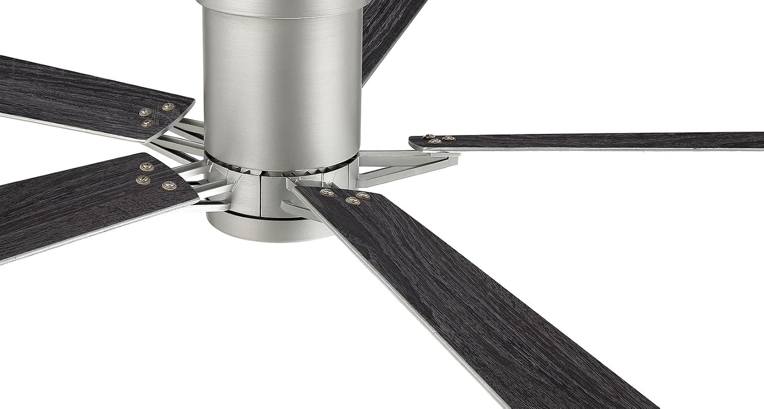 Craftmade 52' Wyatt Hugger Indoor/Outdoor Painted Nickel Finish Ceiling Fan, LED Light Kit (Optional), Remote Included, Smart WiFi Enabled with Voice Activation, works with Alexa & Smart Home Devices