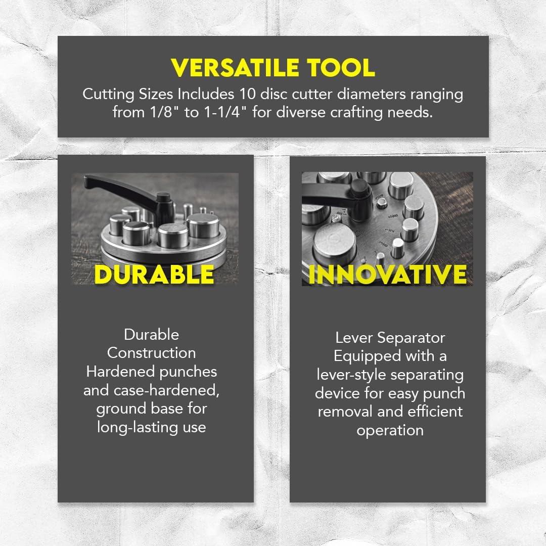 SE 10-Piece Precision Locking Disc Cutter Set with Lever Separator - Stainless Steel - JT-SP310
