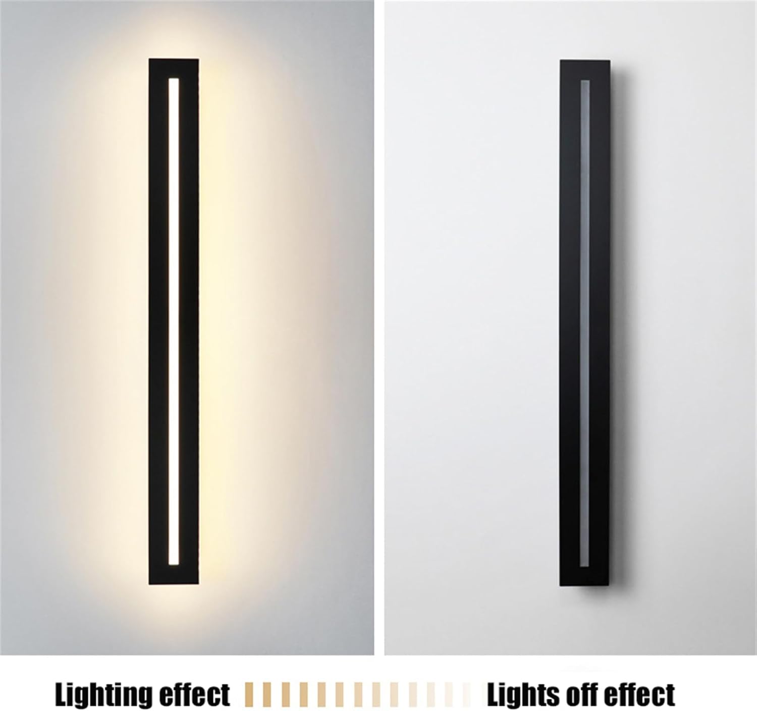 LED Long Strip Dimmable Indoor Wall Lights with Remote Control Modern Simple Decoration 10%-100% Wall Sconces Wall Spotlights Acrylic for Living Room Balcony Dressing Tables (150cm,d) (White 60c