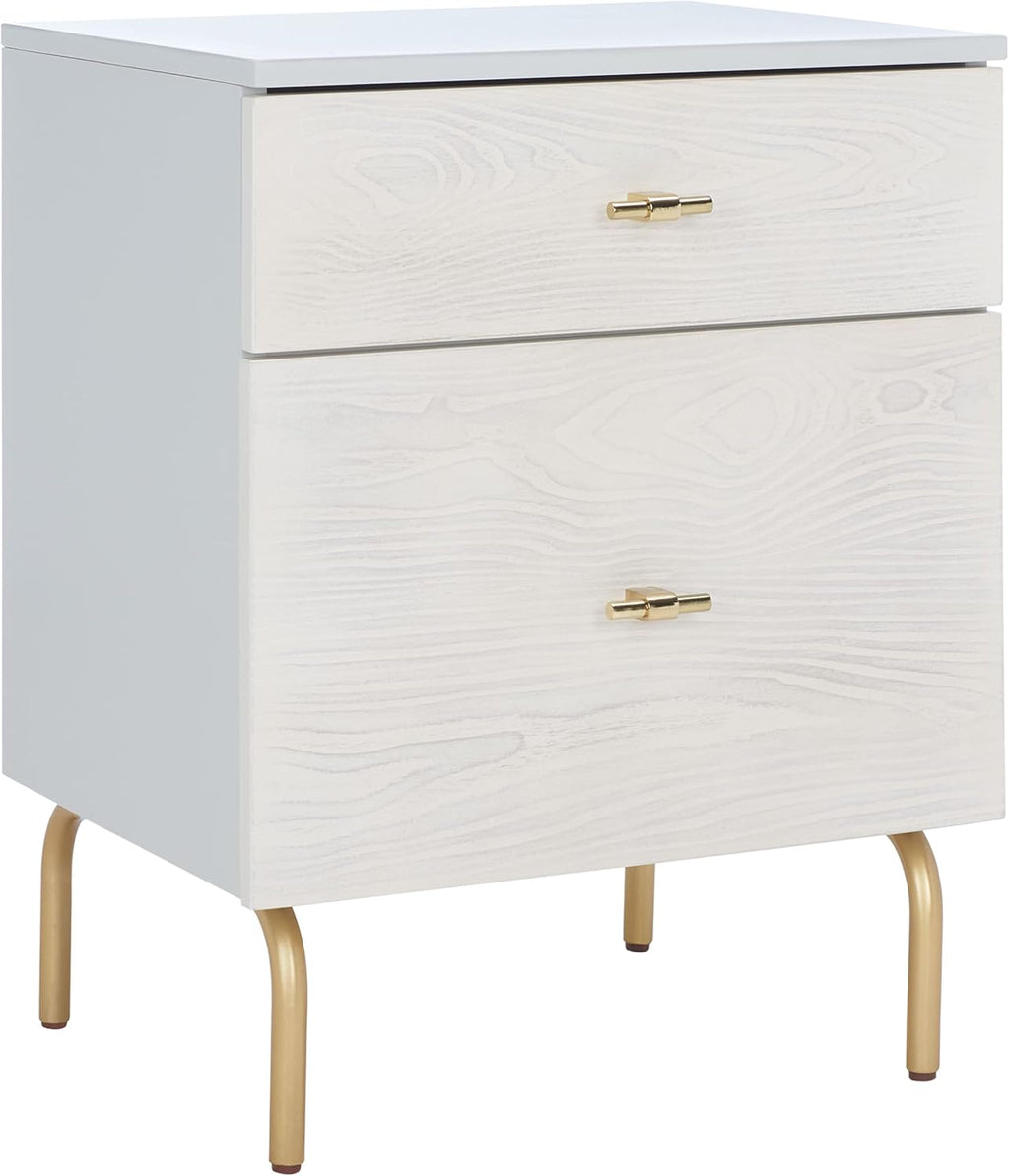 Safavieh Home Collection Genevieve Grey/White Washed 2-Drawer Nightstand