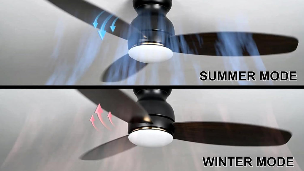 Carro Ceiling Fan with Lights, Indoor & Outdoor Ceiling Fan, 52' Low Profile DC Smart Ceiling Fan Compatible with Alexa, Siri, Google Home & Smart APP, Dark Walnut