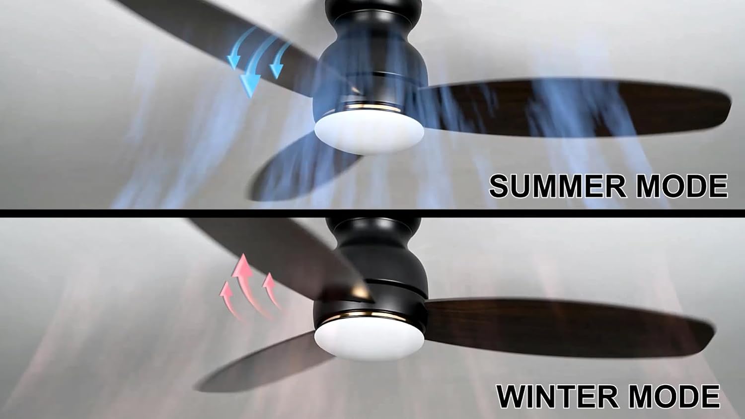 Carro Ceiling Fan with Lights, Indoor & Outdoor Ceiling Fan, 52' Low Profile DC Smart Ceiling Fan Compatible with Alexa, Siri, Google Home & Smart APP, Dark Walnut