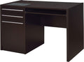 Coaster Home Furnishings - Halston - Engineered Wood - 47-Inch Computer Desk with Drawers, Door Cabinet & Lift-Top Storage, Tempered Glass Top, Contemporary Style - Home Office - Cappuccino - 800702